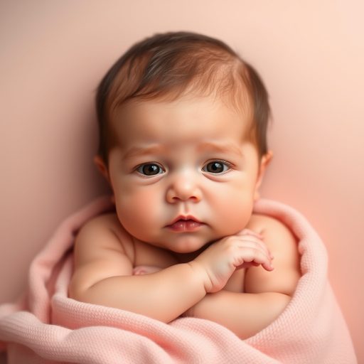 AI-generated future baby portrait